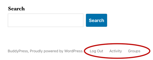 Front-end footer menu