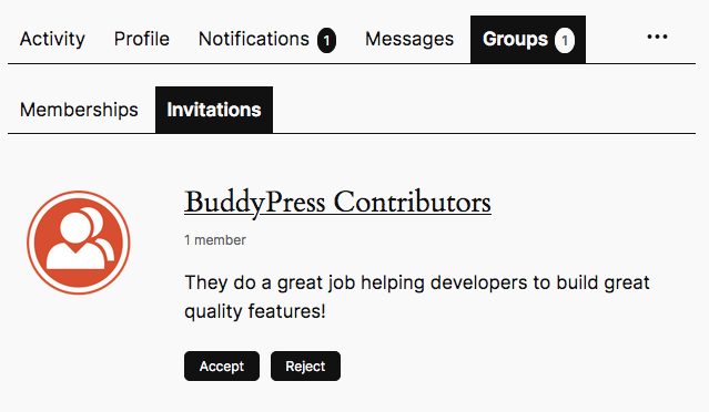 Group invitations